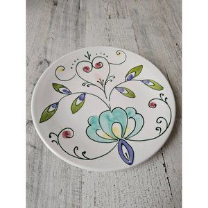 Vietri folk flower salad plate interesting Italian Italy Marshall Fields spring